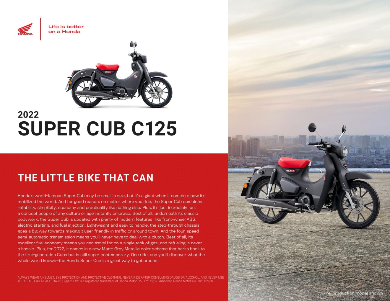 2022 Honda Super Cub C125 ABS