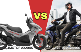 perbandingan QJMotor AX200S dan Aveta nOVA 160 di Malaysia siap banding spesifikasi penuh
